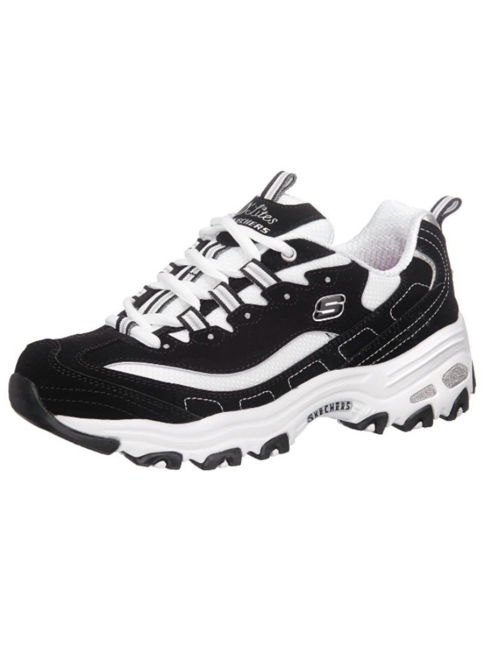 Sketchers D’Lites Black + White Sneakers | 8.5